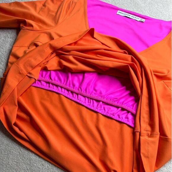 Gretchen Scott: Orange Second Skin Tee - Picture 5 of 7